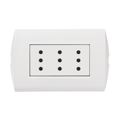 Enchufe Hembra Triple 2P+ T 10A 250V Style Blanco