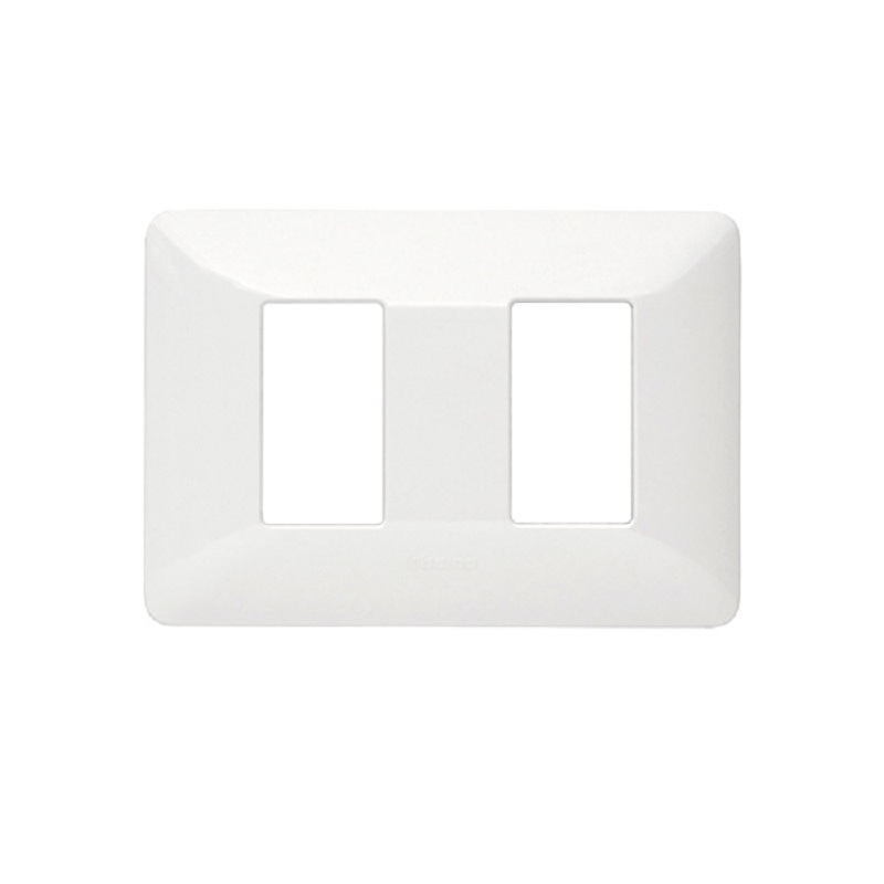 Placa 2 Modulos Tecnopolimero Blanco
