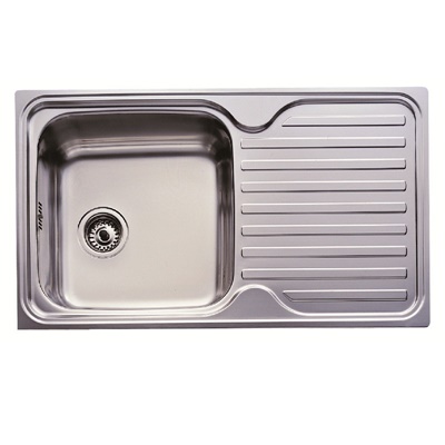 Lavaplato Classic con desague 1 cubeta 1 escurridor 86x50 cm Reversible