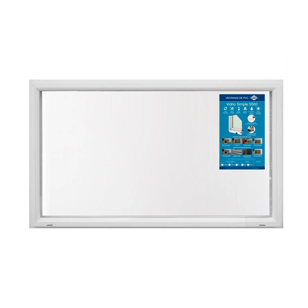 Ventana PVC vidrio simple fija